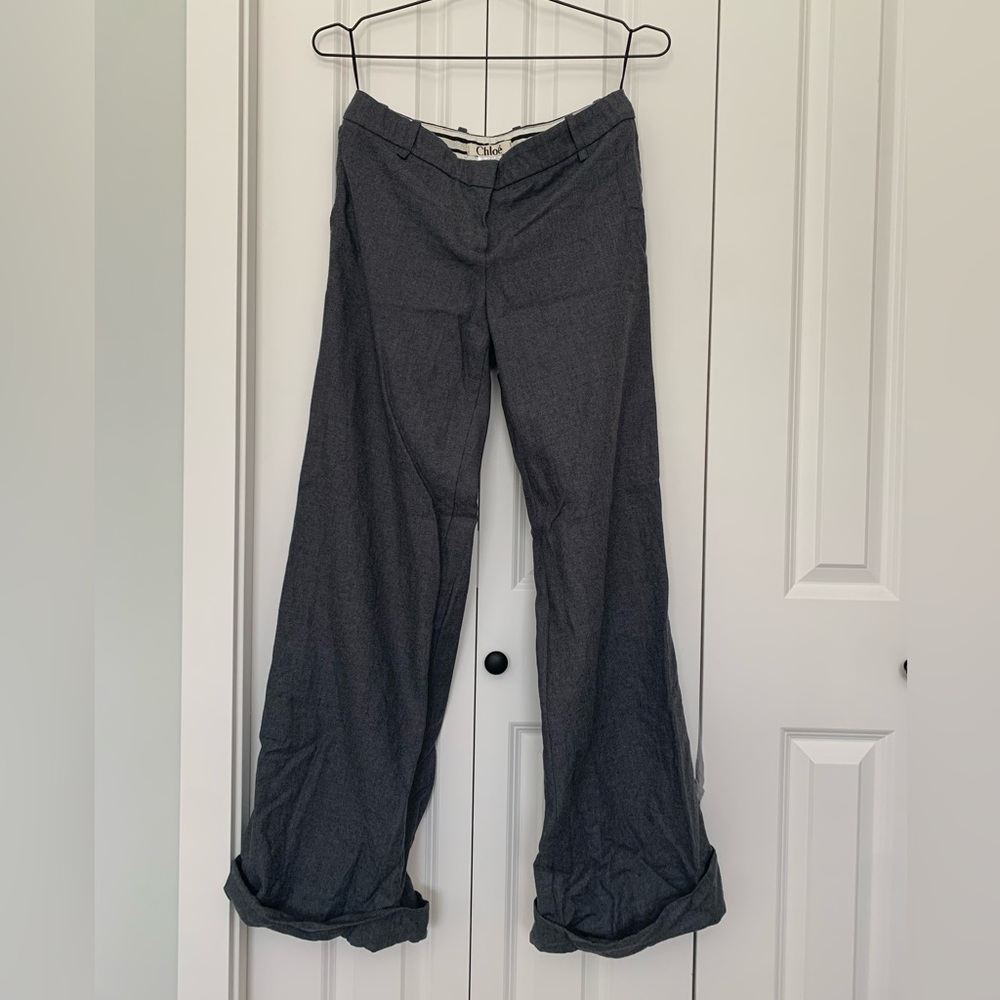 Chloe Wide Leg Pants in Dark Gray